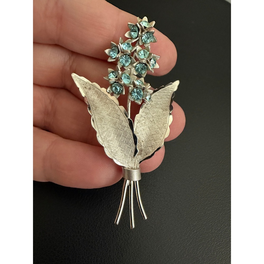 Vintage Bond Boyd Brooch Sterling Silver Floral Bouquet